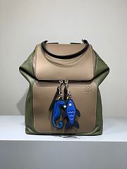 LOEWE | Goya Backpack Green/Beige - 34 x 15 x 41 cm - 1