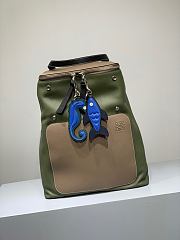 LOEWE | Goya Backpack Green/Beige - 34 x 15 x 41 cm - 5