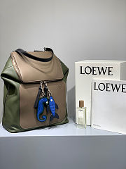 LOEWE | Goya Backpack Green/Beige - 34 x 15 x 41 cm - 2