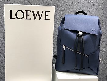 LOEWE | Puzzle Backpack Blue - 33 x 44.5 x 19 cm