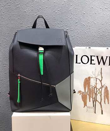 LOEWE | Puzzle Backpack dark blue/ black - 33 x 44.5 x 19 cm
