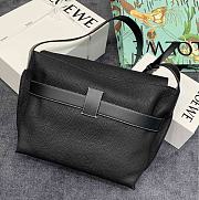 Loewe | Leather Strap Messenger Black Bag - 32 x 26 x 11cm - 5