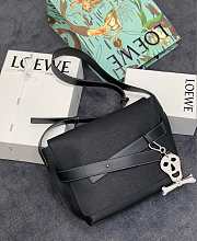 Loewe | Leather Strap Messenger Black Bag - 32 x 26 x 11cm - 4