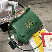 D&G | Sicily Green Bag with logo - 25 x 20 x 12cm - 4