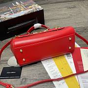 D&G | Sicily Red Bag with logo - 25 x 20 x 12cm - 2