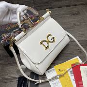 D&G | Sicily White Bag with logo - 25 x 20 x 12cm - 4