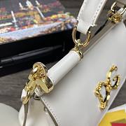 D&G | Sicily White Bag with logo - 25 x 20 x 12cm - 2