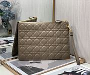 Dior | Large Dark Taupe Brown Caro Daily Pouch - S5086U - 30 x 21.5 cm - 6