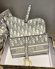 Dior | Saddle slim Gray pouch - S5647C - 21 x 13.5 x 3 cm - 2