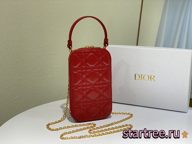 Dior | Lady Dior Red phone holder - S0872O - 18 x 10.5 x 2.5 cm - 1