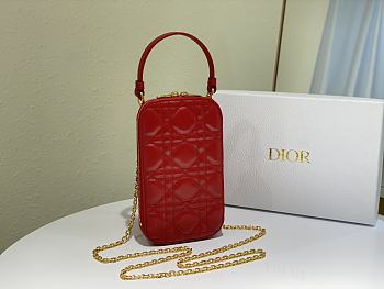 Dior | Lady Dior Red phone holder - S0872O - 18 x 10.5 x 2.5 cm