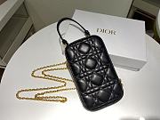 Dior | Lady Dior Black phone holder - S0872O - 18 x 10.5 x 2.5 cm - 6