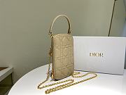 Dior | Lady Dior Beige phone holder - S0872O - 18 x 10.5 x 2.5 cm - 5