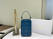 Dior | Lady Dior Blue phone holder - S0872O - 18 x 10.5 x 2.5 cm - 1