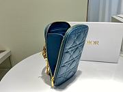 Dior | Lady Dior Blue phone holder - S0872O - 18 x 10.5 x 2.5 cm - 3