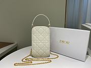 Dior | Lady Dior White phone holder - S0872O - 18 x 10.5 x 2.5 cm - 1