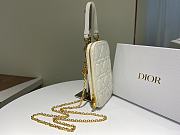 Dior | Lady Dior White phone holder - S0872O - 18 x 10.5 x 2.5 cm - 5