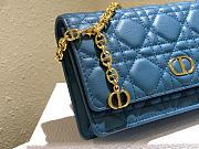 DIOR | Caro Blue belt pouch with chain -  S5091U - 20 x 11.5 x 3.5 cm - 5