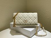 DIOR | Caro White belt pouch with chain -  S5091U - 20 x 11.5 x 3.5 cm - 1