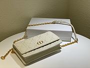 DIOR | Caro White belt pouch with chain -  S5091U - 20 x 11.5 x 3.5 cm - 3