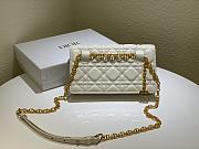 DIOR | Caro White belt pouch with chain -  S5091U - 20 x 11.5 x 3.5 cm - 4