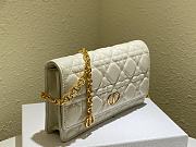 DIOR | Caro White belt pouch with chain -  S5091U - 20 x 11.5 x 3.5 cm - 5