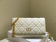 DIOR | Caro White belt pouch with chain -  S5091U - 20 x 11.5 x 3.5 cm - 6