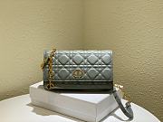 DIOR | Caro Gray belt pouch with chain - S5091U - 20 x 11.5 x 3.5 cm - 1