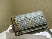 DIOR | Caro Gray belt pouch with chain - S5091U - 20 x 11.5 x 3.5 cm - 6