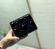 DIOR | Mini Black Patent Wallet - S0178O - 11x9cm - 6