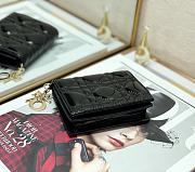 DIOR | Mini Black Patent Wallet - S0178O - 11x9cm - 3