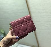 DIOR | Mini Bordeaux Patent Wallet - S0178O - 11x9cm - 6