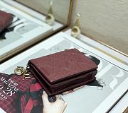 DIOR | Mini Bordeaux Patent Wallet - S0178O - 11x9cm - 5