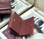 DIOR | Mini Bordeaux Patent Wallet - S0178O - 11x9cm - 3