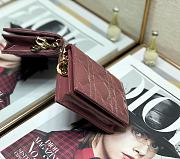 DIOR | Mini Bordeaux Patent Wallet - S0178O - 11x9cm - 2