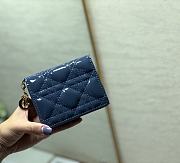 DIOR | Mini Indigo Blue Patent Wallet - S0178O - 11x9cm - 6