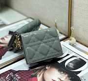 DIOR | Mini Sage Green Patent Wallet - S0178O - 11x9cm - 1