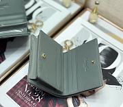 DIOR | Mini Sage Green Patent Wallet - S0178O - 11x9cm - 4