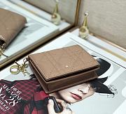 DIOR | Mini Warm Taupe Patent Wallet - S0178O - 11x9cm - 3