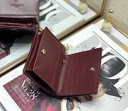 DIOR | Mini Red Wine Patent Wallet - S0178O - 11x9cm - 4