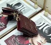 DIOR | Mini Red Wine Patent Wallet - S0178O - 11x9cm - 3