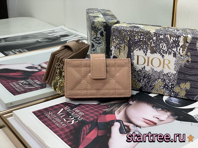 DIOR | Lady Dior 5-gusset card holder Nude - S0074O - 10.5 x 6 x 3 cm - 1