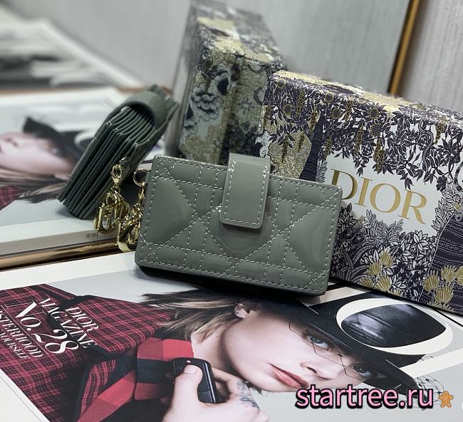 DIOR | Lady Dior 5-gusset card holder Sage Green - S0074O - 10.5 x 6 x 3 cm - 1