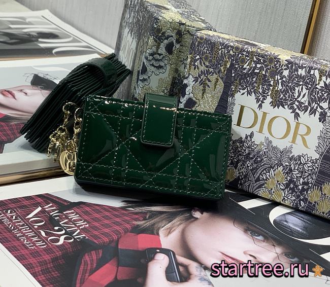 DIOR | Lady Dior 5-gusset card holder Green - S0074O - 10.5 x 6 x 3 cm - 1