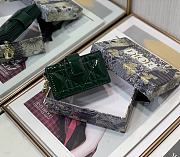 DIOR | Lady Dior 5-gusset card holder Green - S0074O - 10.5 x 6 x 3 cm - 2