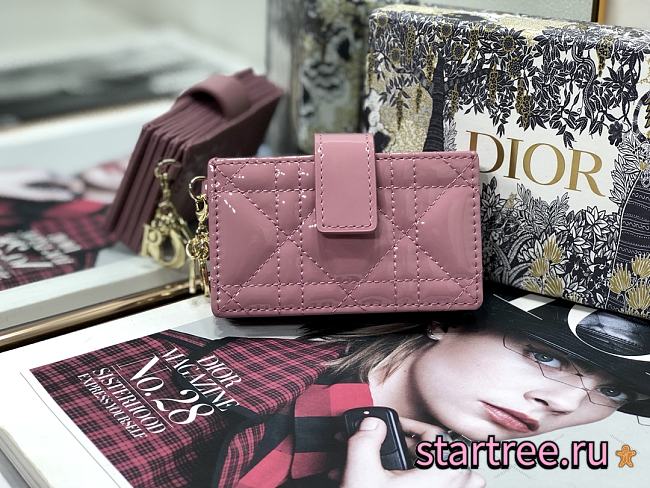 DIOR | Lady Dior 5-gusset card holder Pink - S0074O - 10.5 x 6 x 3 cm - 1