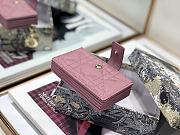 DIOR | Lady Dior 5-gusset card holder Pink - S0074O - 10.5 x 6 x 3 cm - 3