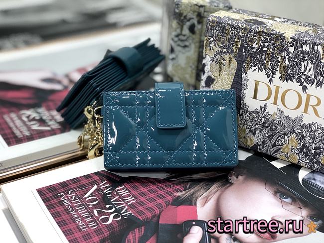 DIOR | Lady Dior 5-gusset card holder Steel Blue - S0074O - 10.5 x 6 x 3 cm - 1