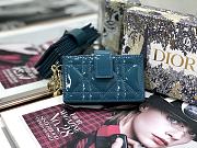 DIOR | Lady Dior 5-gusset card holder Steel Blue - S0074O - 10.5 x 6 x 3 cm - 1