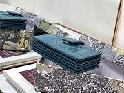 DIOR | Lady Dior 5-gusset card holder Steel Blue - S0074O - 10.5 x 6 x 3 cm - 3
